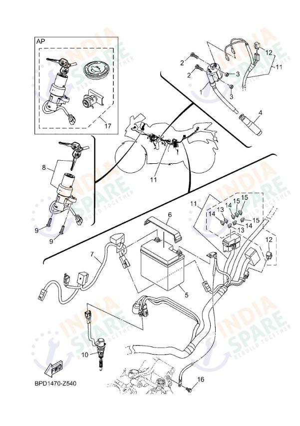 YAMAHA DM46 R15 V4 Series ELECTRICAL 1